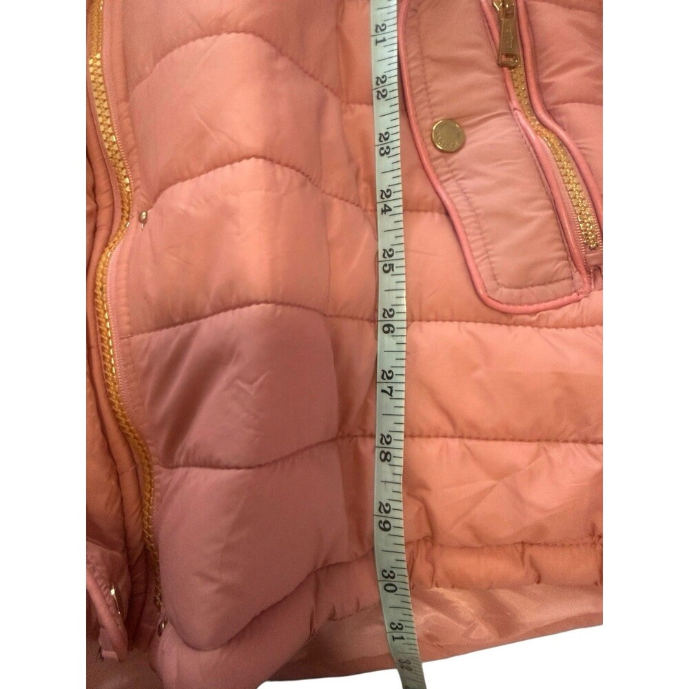 HanTon Women’s 2XL Dusty Rose Pink Quilted Puffer Parka Faux Fur Hood Coat - Picture 11 of 11